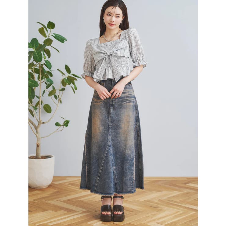 柄アソートシャーリングブラウス | LUDIC PARK | 詳細画像16 