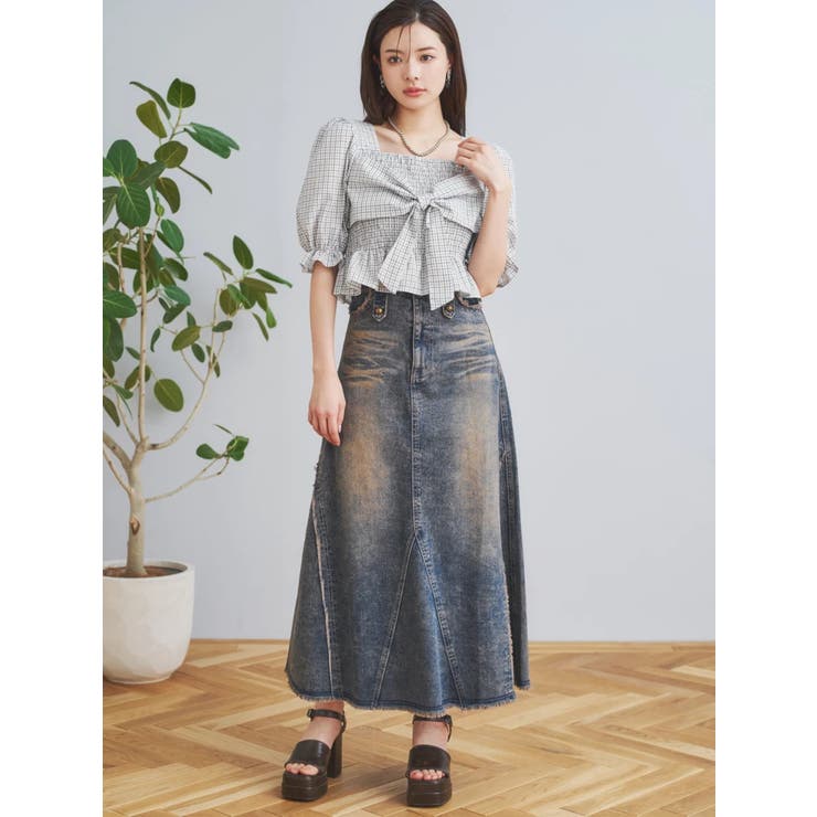 柄アソートシャーリングブラウス | LUDIC PARK | 詳細画像17 