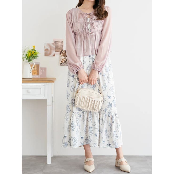 フロントリボンシアーラメブラウス | LUDIC PARK | 詳細画像5 