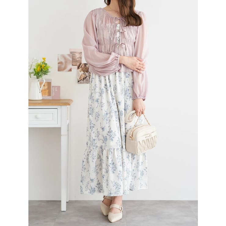 フロントリボンシアーラメブラウス | LUDIC PARK | 詳細画像6 