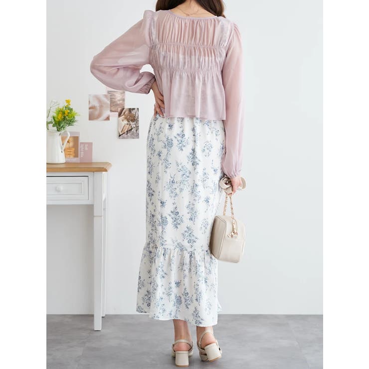 フロントリボンシアーラメブラウス | LUDIC PARK | 詳細画像9 