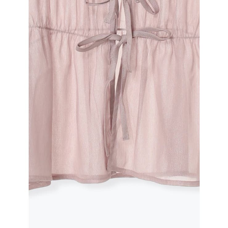 フロントリボンシアーラメブラウス | LUDIC PARK | 詳細画像14 