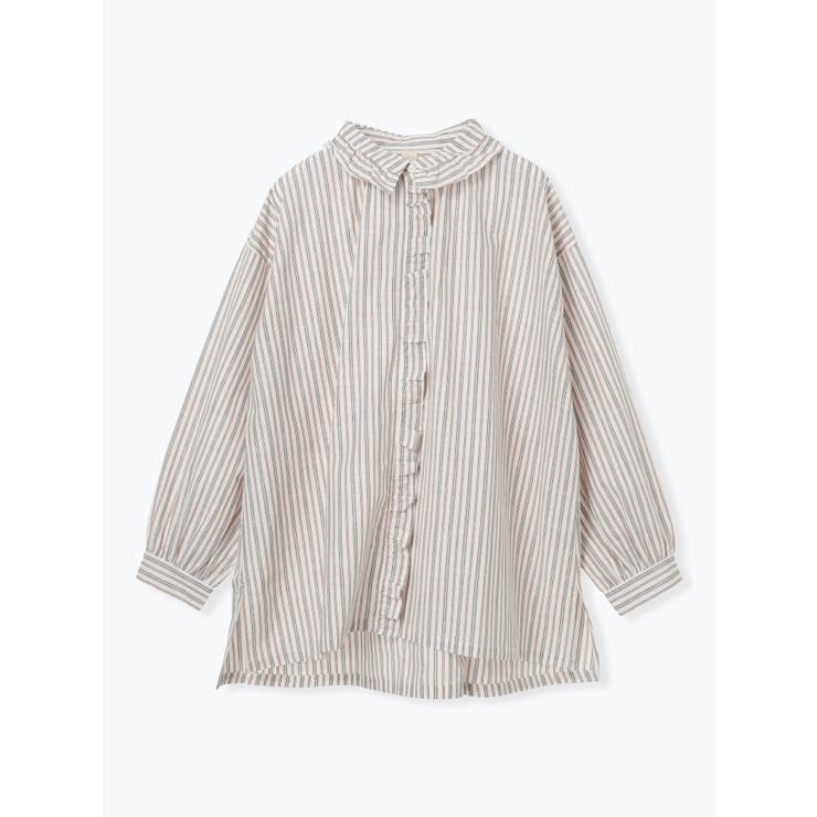 アイボリー | フリルストライプチュニック | LUDIC PARK