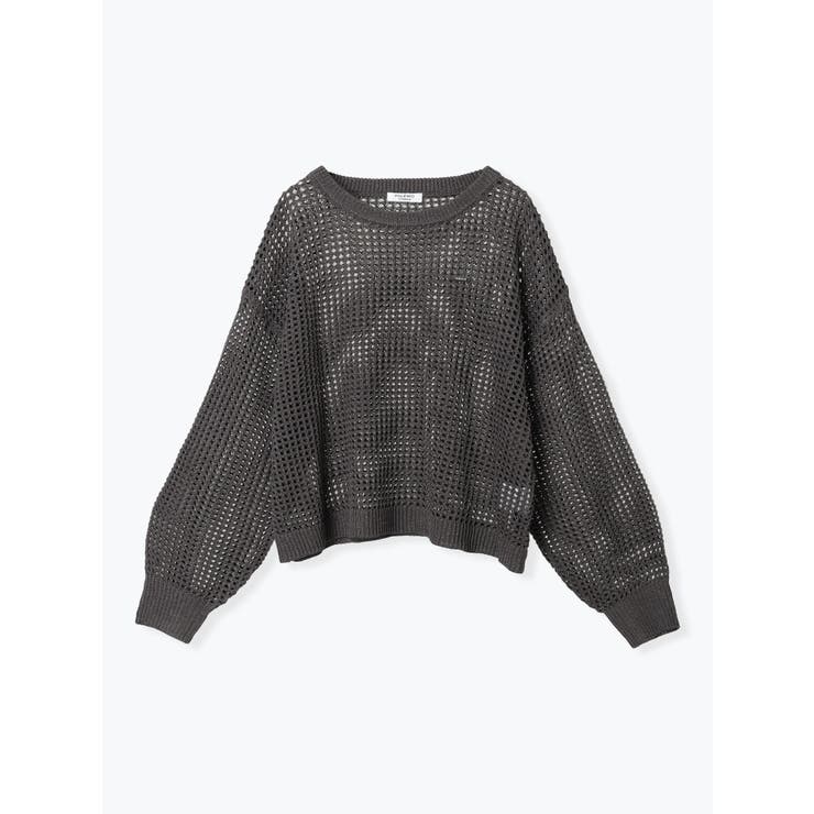 濃グレー | メッシュラメニットプルオーバー | LUDIC PARK