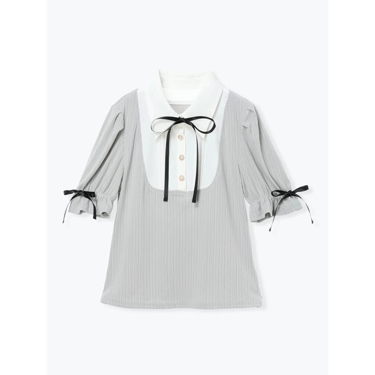リボン付きシャツレイヤード風トップス | LUDIC PARK | 詳細画像10 