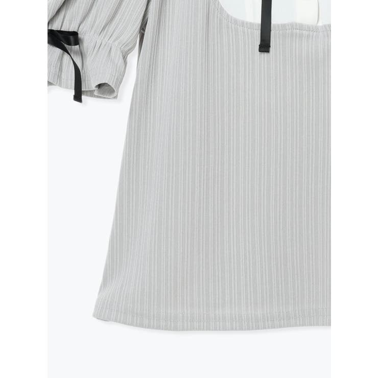 リボン付きシャツレイヤード風トップス | LUDIC PARK | 詳細画像14 