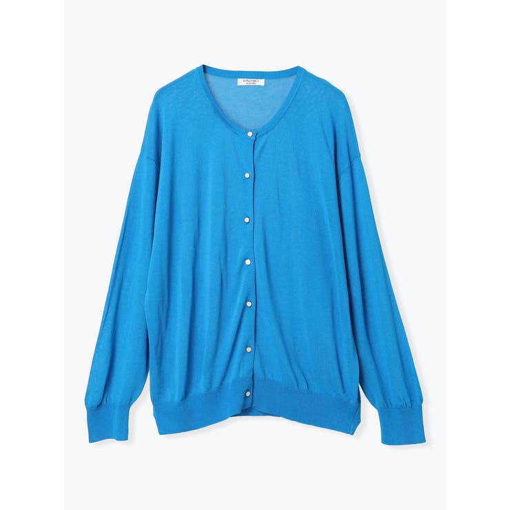 青 | 【UVカット・抗ピル加工・接触冷感】クルーネックカーディガン | LUDIC PARK