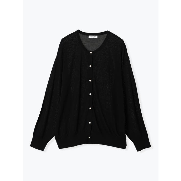 黒 | 【UVカット・抗ピル加工・接触冷感】クルーネックカーディガン | LUDIC PARK