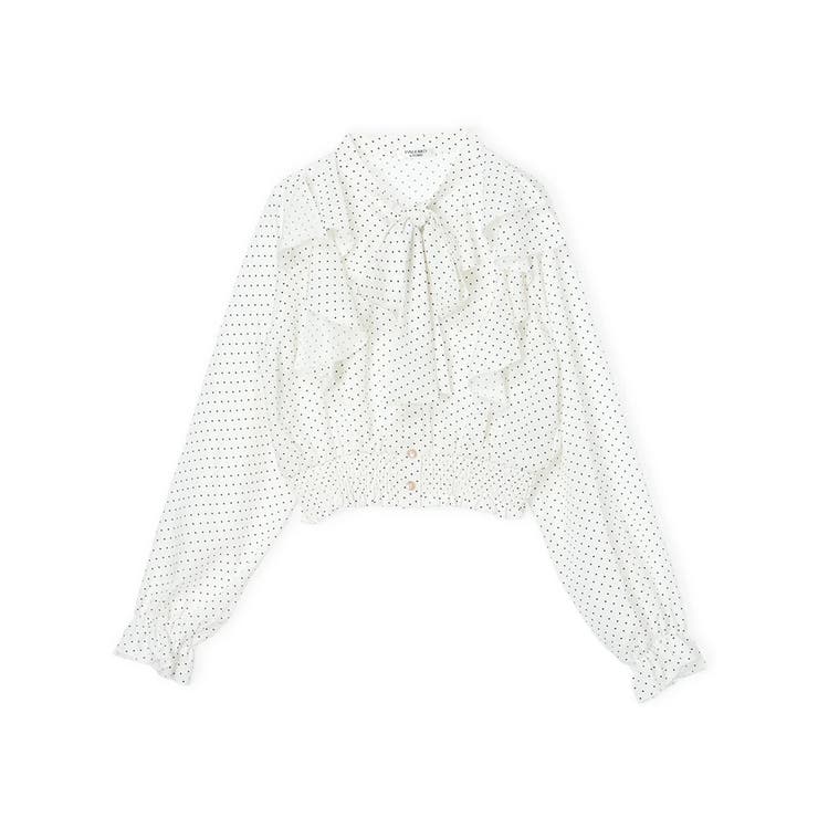 Ｂ柄 | ラッフルボウタイブラウス | LUDIC PARK