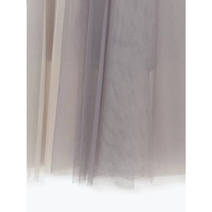 配色チュールウエストリボンロングスカート | LUDIC PARK | 詳細画像5 