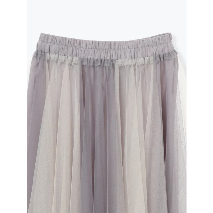 配色チュールウエストリボンロングスカート | LUDIC PARK | 詳細画像6 