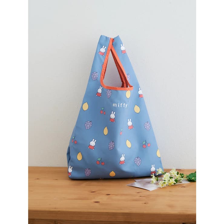 - | miffy カラフル総柄エコバッグ ブルー【ミッフィー】 | LUDIC PARK