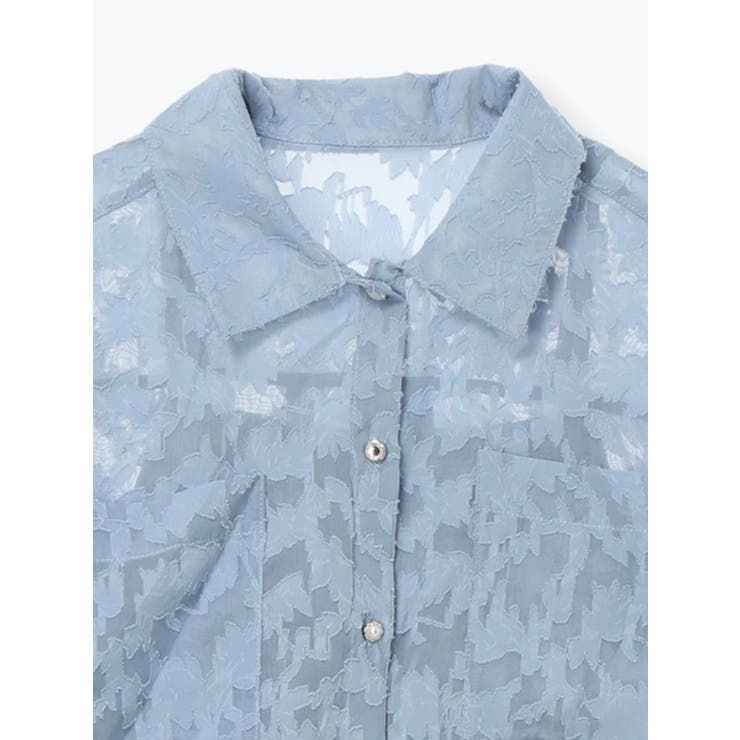 [SET]サイドリボンショートシャツ×花柄ジャガードキャミソールフレアワンピース | LUDIC PARK | 詳細画像9 