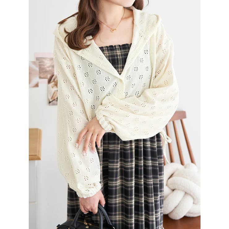 刺繍レースフーディーパーカー | LUDIC PARK | 詳細画像1 