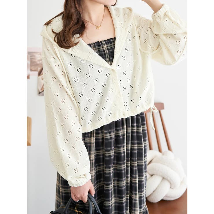 刺繍レースフーディーパーカー | LUDIC PARK | 詳細画像2 