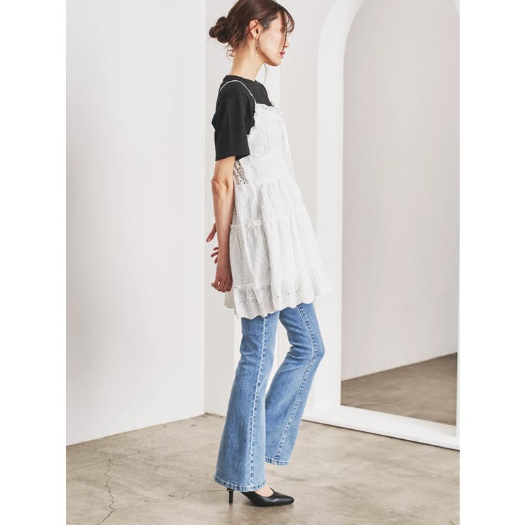 花柄刺繍ティアードキャミチュニック | LUDIC PARK | 詳細画像8 