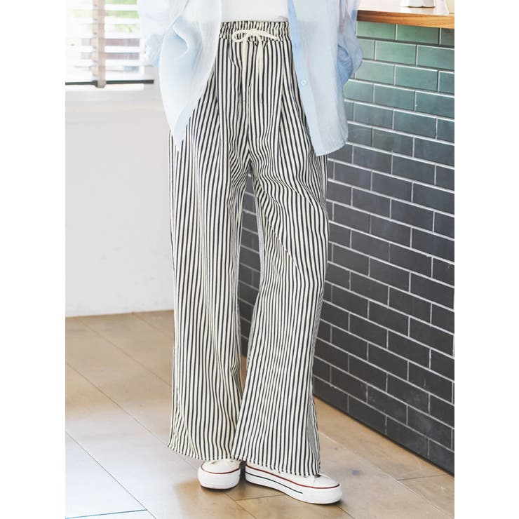 ストライプイージーワイドパンツ | LUDIC PARK | 詳細画像2 