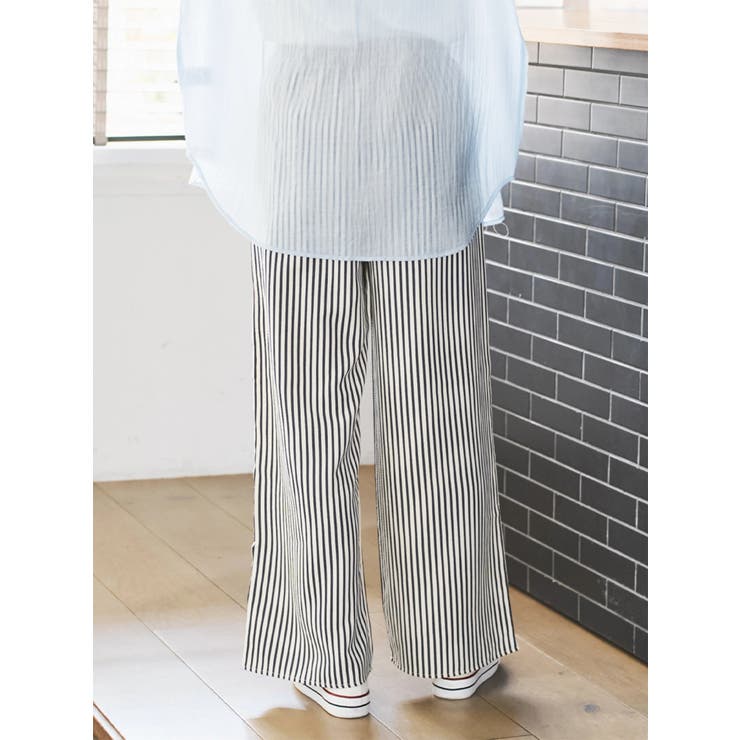 ストライプイージーワイドパンツ | LUDIC PARK | 詳細画像4 