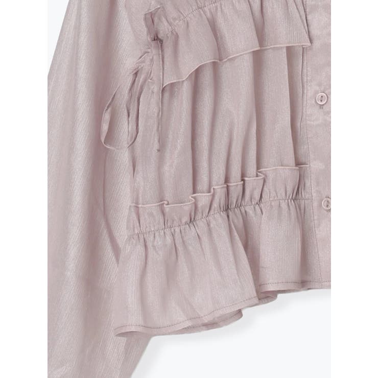 シアーサイドリボンフリルショートシャツ | LUDIC PARK | 詳細画像14 