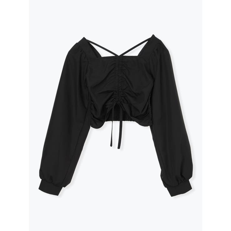 黒 | シャーリングドロストプルオーバー | LUDIC PARK