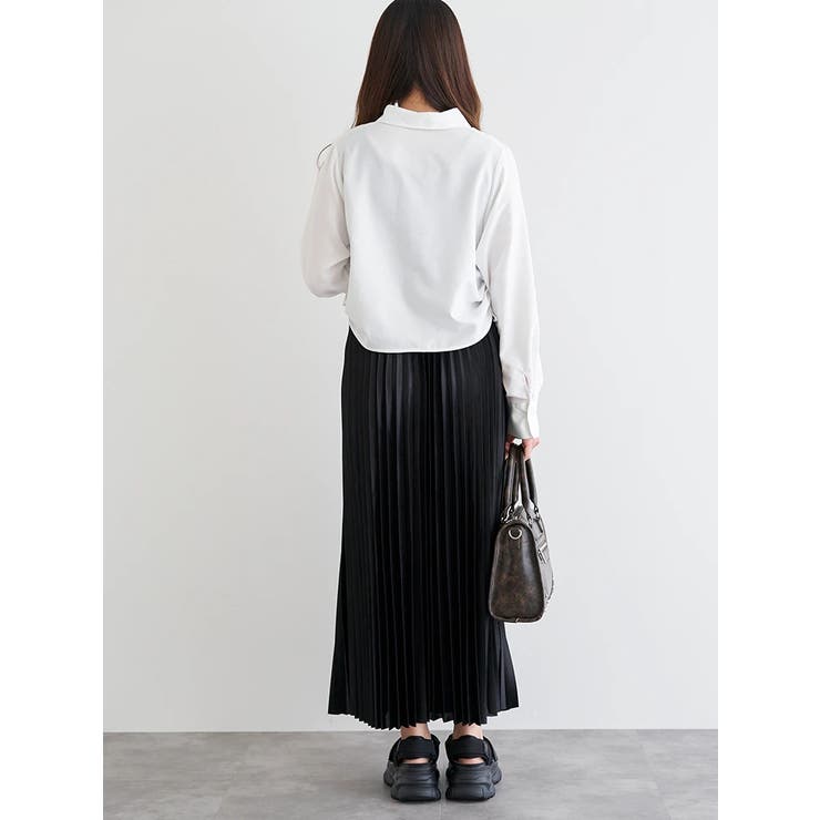 ラメ入りドロストショート丈シャツ | LUDIC PARK | 詳細画像9 