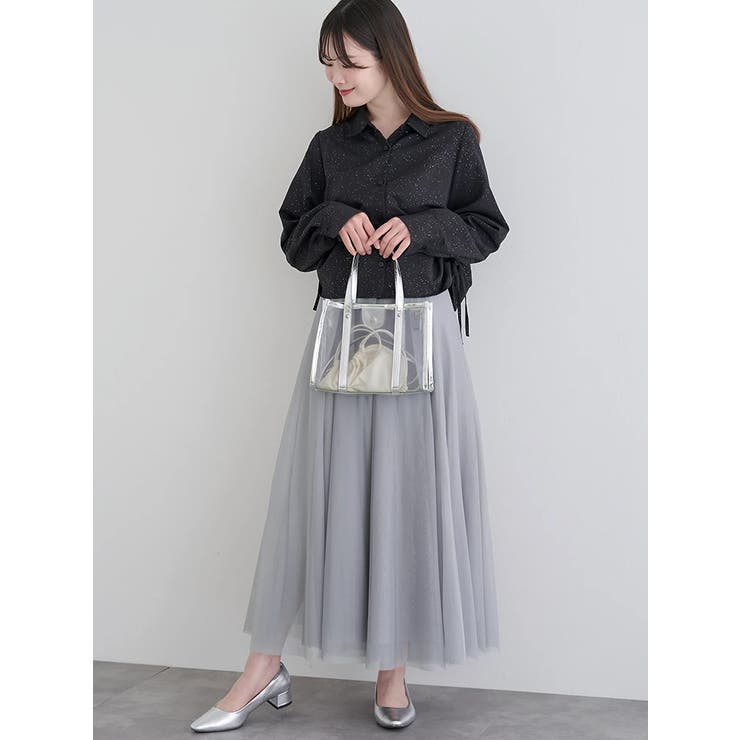 ラメ入りドロストショート丈シャツ | LUDIC PARK | 詳細画像13 