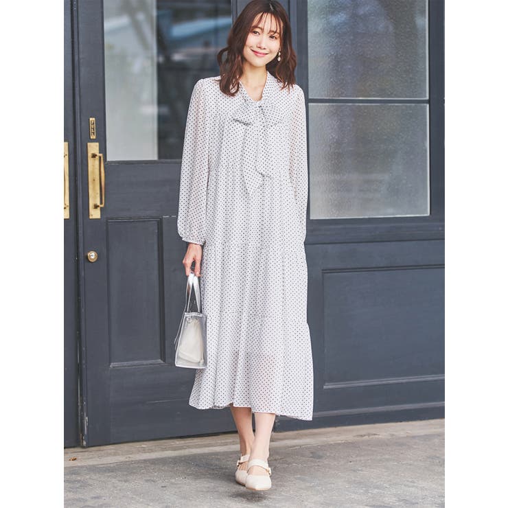 ドットボウタイティアードワンピース | LUDIC PARK | 詳細画像1 