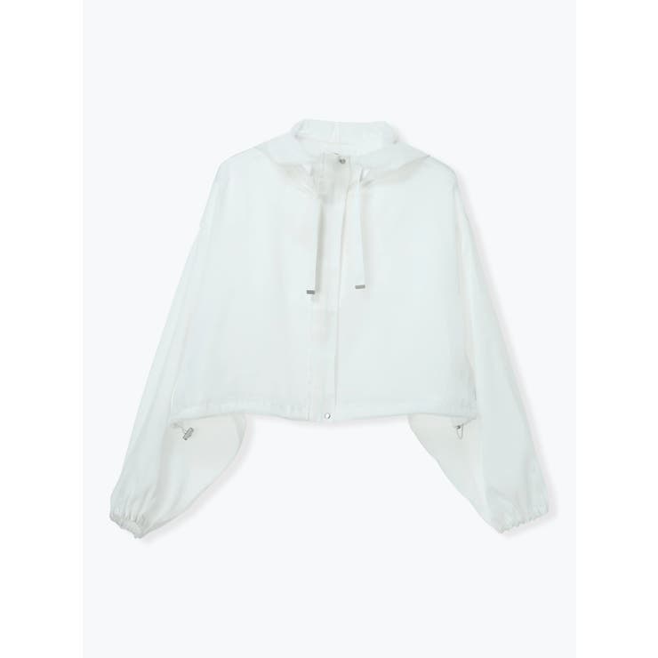 白 | オーガンジーシアーマウンテンパーカー | LUDIC PARK