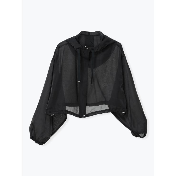 黒 | オーガンジーシアーマウンテンパーカー | LUDIC PARK