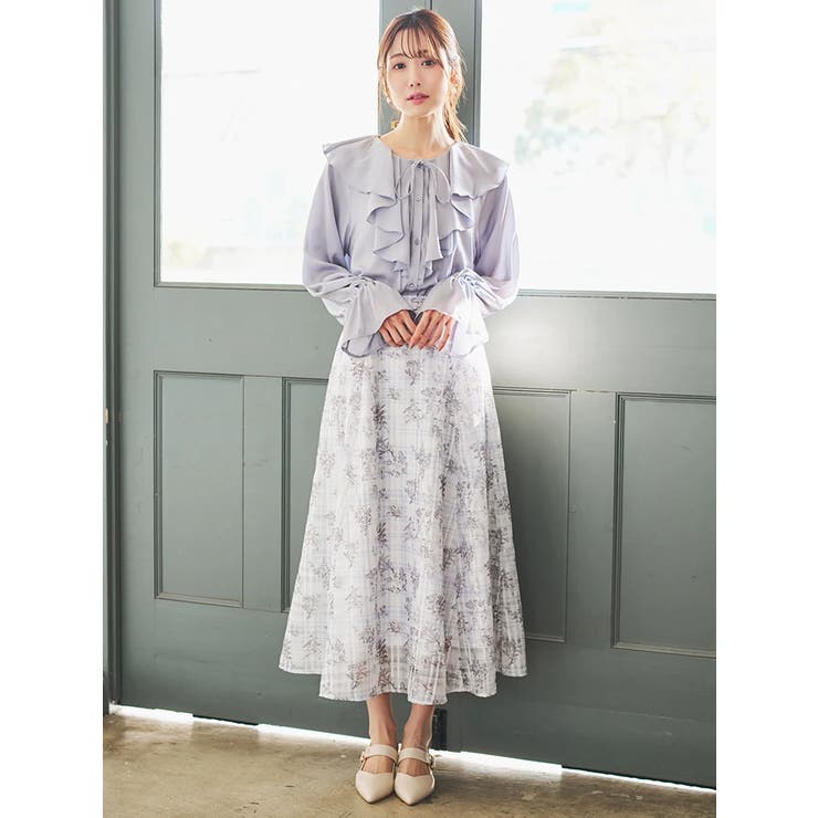 ピンタックサテンフリルブラウス | LUDIC PARK | 詳細画像5 