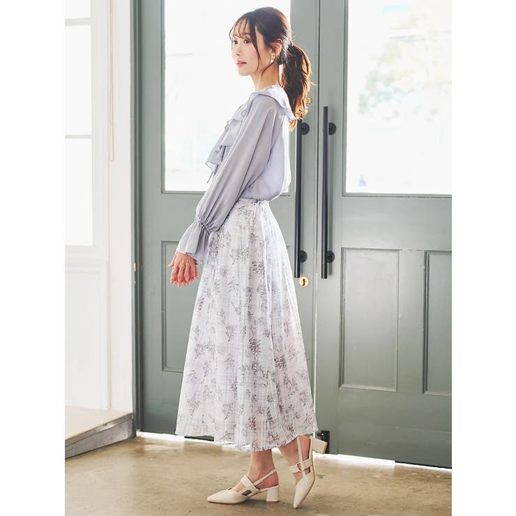 ピンタックサテンフリルブラウス | LUDIC PARK | 詳細画像8 