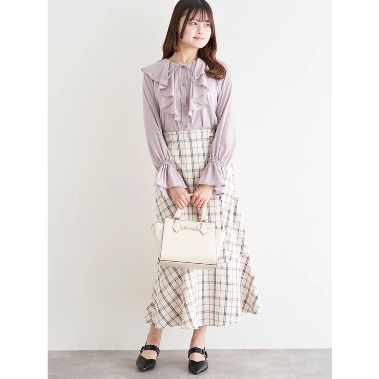 ピンタックサテンフリルブラウス | LUDIC PARK | 詳細画像15 