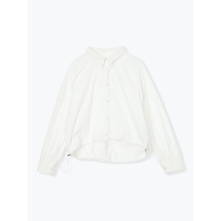 白 | 裾ドロストルーズシルエットシャツ | LUDIC PARK