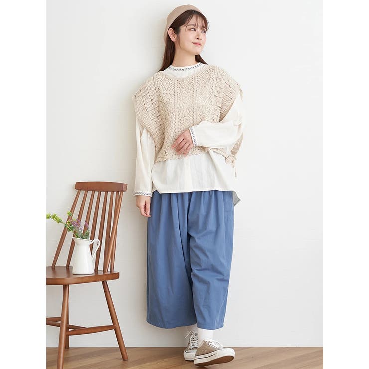 クロシェ柄編みベスト | LUDIC PARK | 詳細画像5 