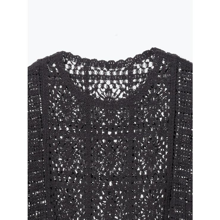 クロシェ柄編みベスト | LUDIC PARK | 詳細画像12 