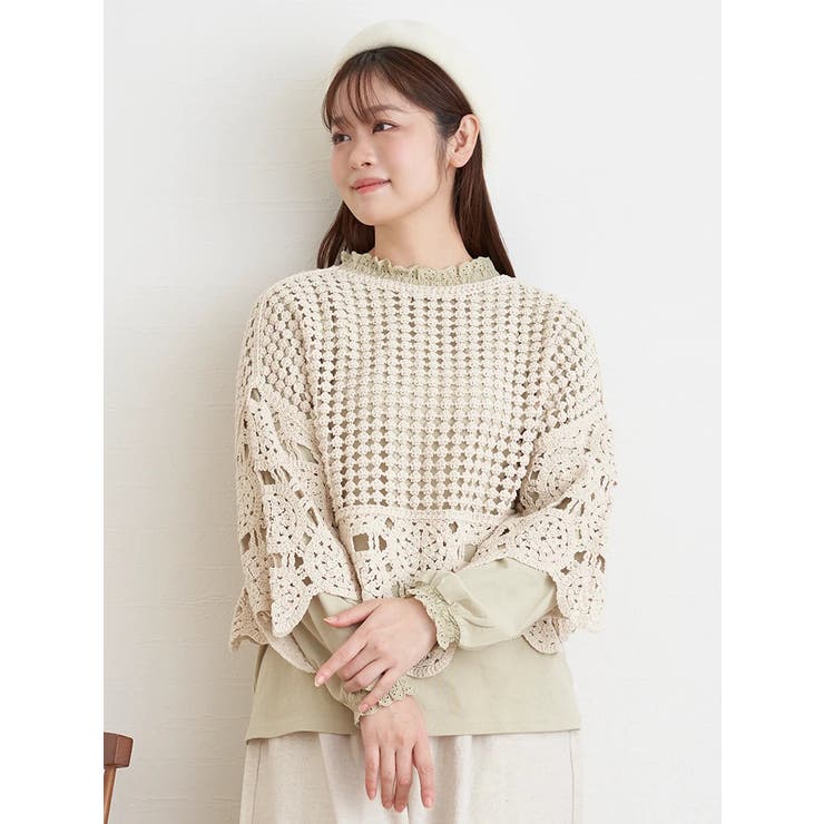 クロシェ柄編みカーディガン | LUDIC PARK | 詳細画像2 