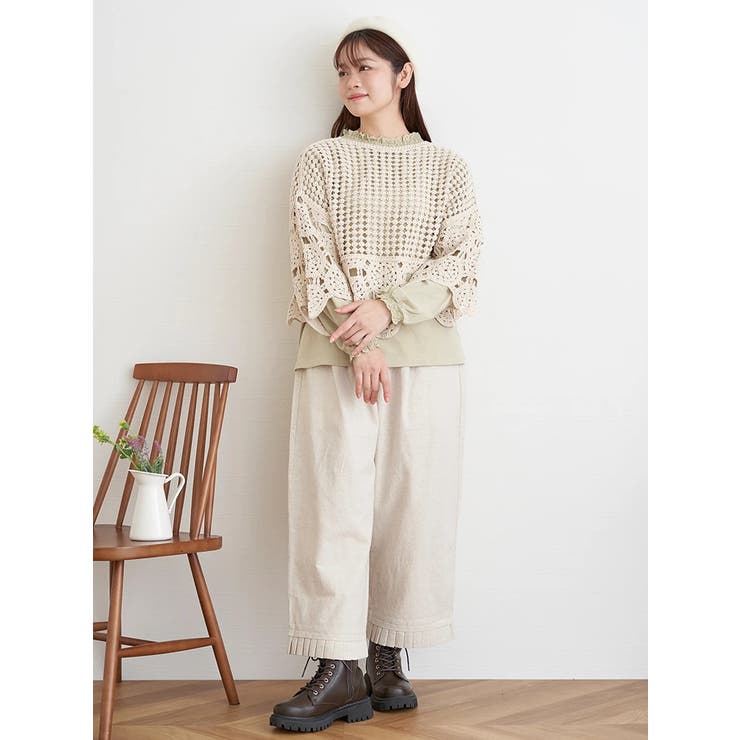 クロシェ柄編みカーディガン | LUDIC PARK | 詳細画像7 
