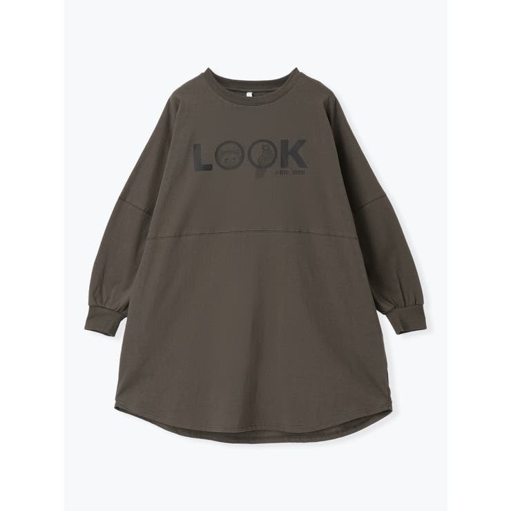 濃グレー | LOOKネコプリントチュニック | LUDIC PARK