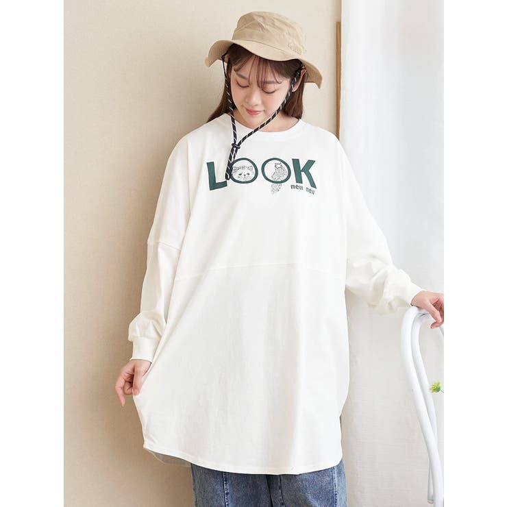 アイボリー | LOOKネコプリントチュニック | LUDIC PARK