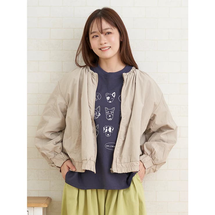 撥水ノーカラーギャザーブルゾン | LUDIC PARK | 詳細画像1 