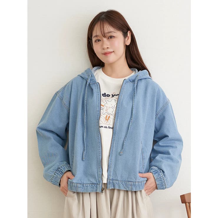 フードデニムブルゾン | LUDIC PARK | 詳細画像1 