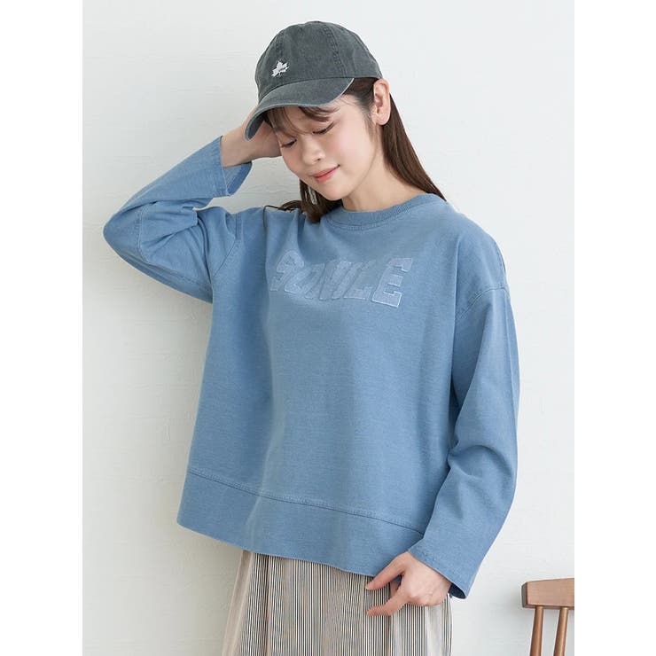 サックス | インディゴ ロゴプルオーバー | LUDIC PARK