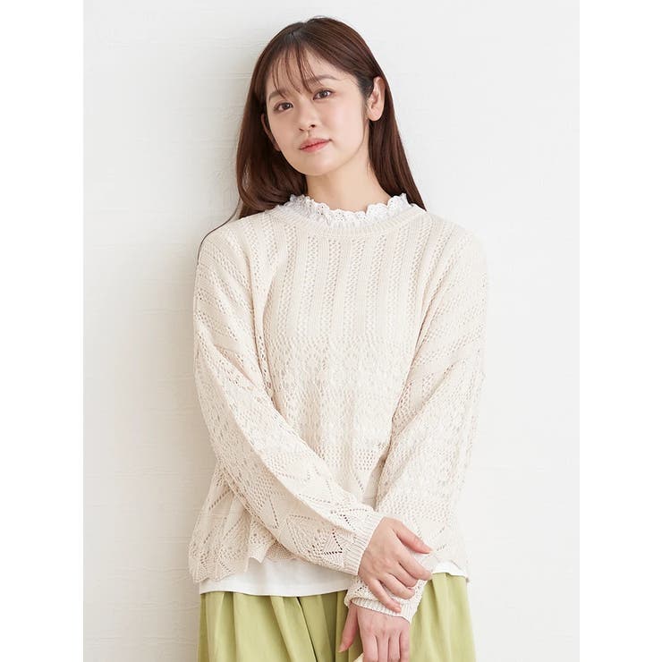 透かし編みプルオーバー | LUDIC PARK | 詳細画像1 