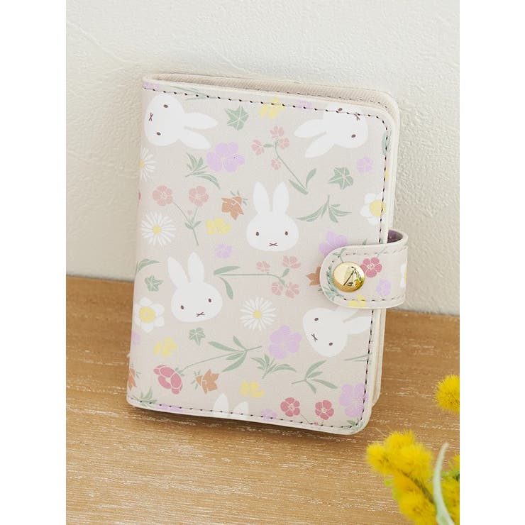 - | miffy フローラル柄 カードケース ベージュ【ミッフィー】 | LUDIC PARK