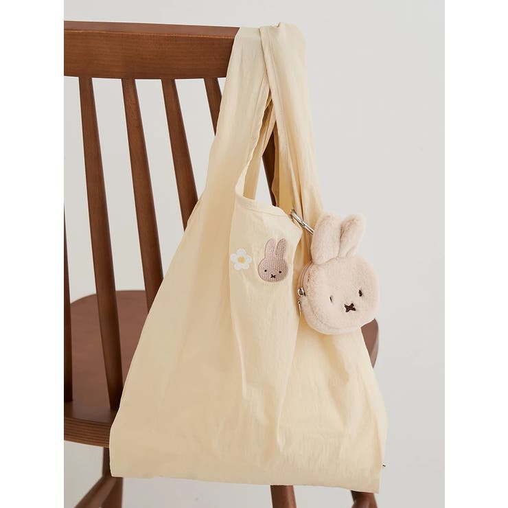 - | miffy ポーチ付き ショッピングバッグ ベージュ【ミッフィー】 | LUDIC PARK
