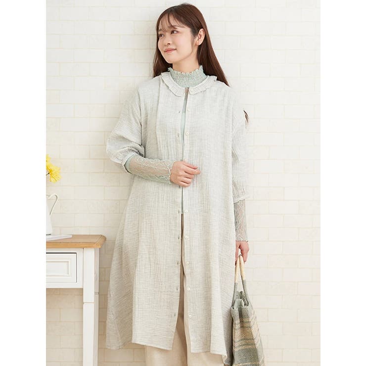 グレー | ダブルガーゼフリルワンピース | LUDIC PARK