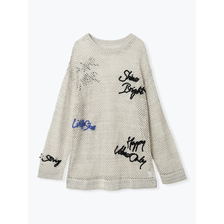 グレー | メッシュランダムロゴプルオーバー | LUDIC PARK