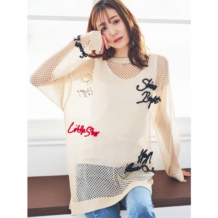 メッシュランダムロゴプルオーバー | LUDIC PARK | 詳細画像2 