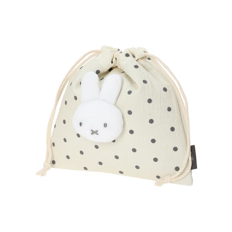 miffy ドット柄マスコット巾着ポーチ アイボリー【ミッフィー】 | LUDIC PARK | 詳細画像1 