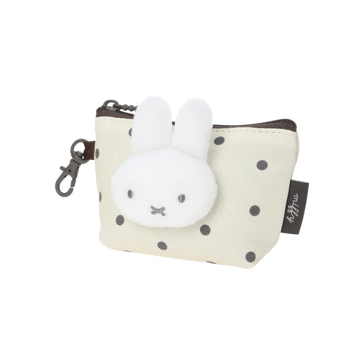 - | miffy ドット柄マスコット台形ポーチ アイボリー【ミッフィー】 | LUDIC PARK